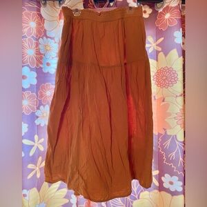 Perfect mustard boho, midi, hippie, cottagecore aesthetic/ festival skirt.